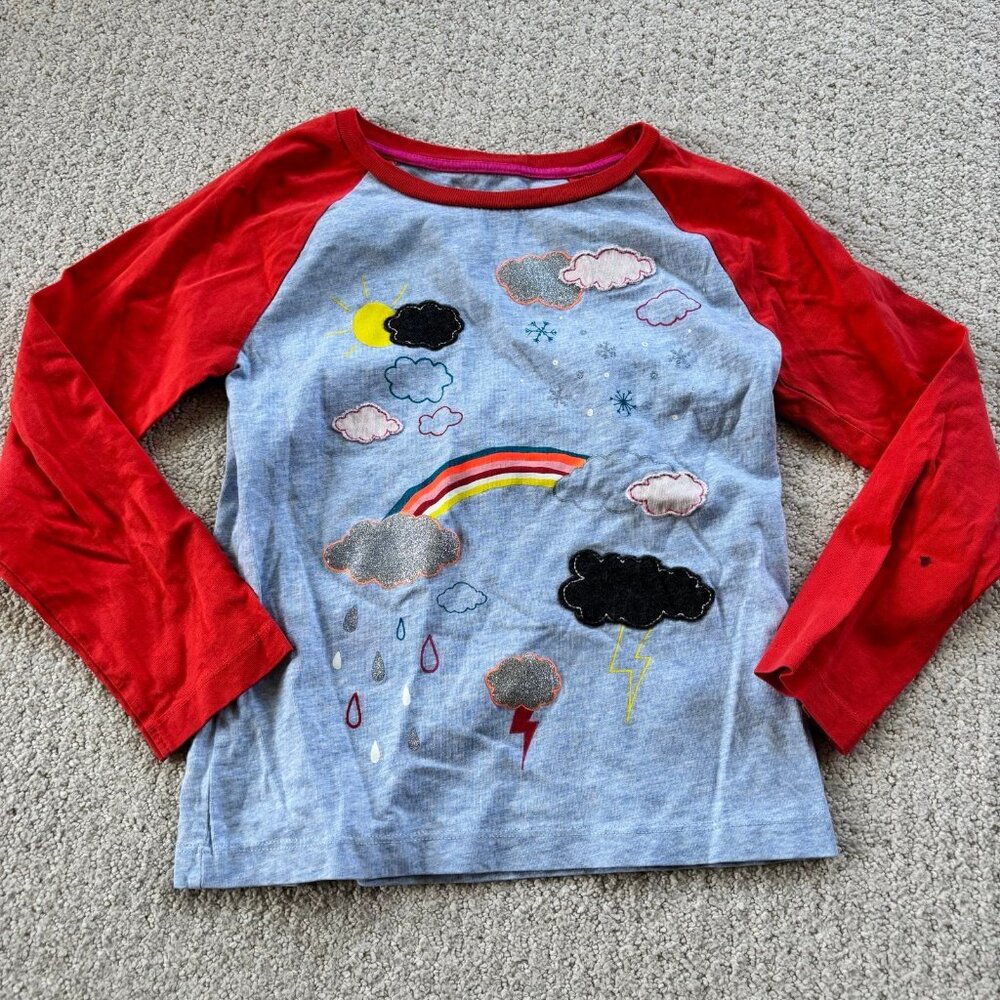 Mini boden weather appliqué tee shirt